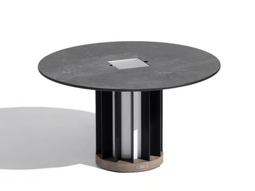 TECKA - Round with light garden side table by Les Jardins® - view 2